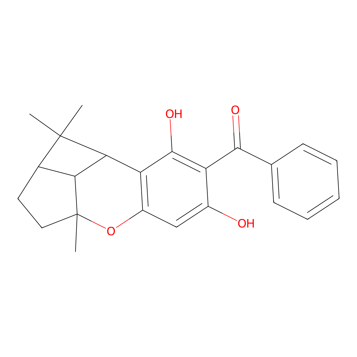 Clusiacyclol A molecular structure, CAS 163597-69-1