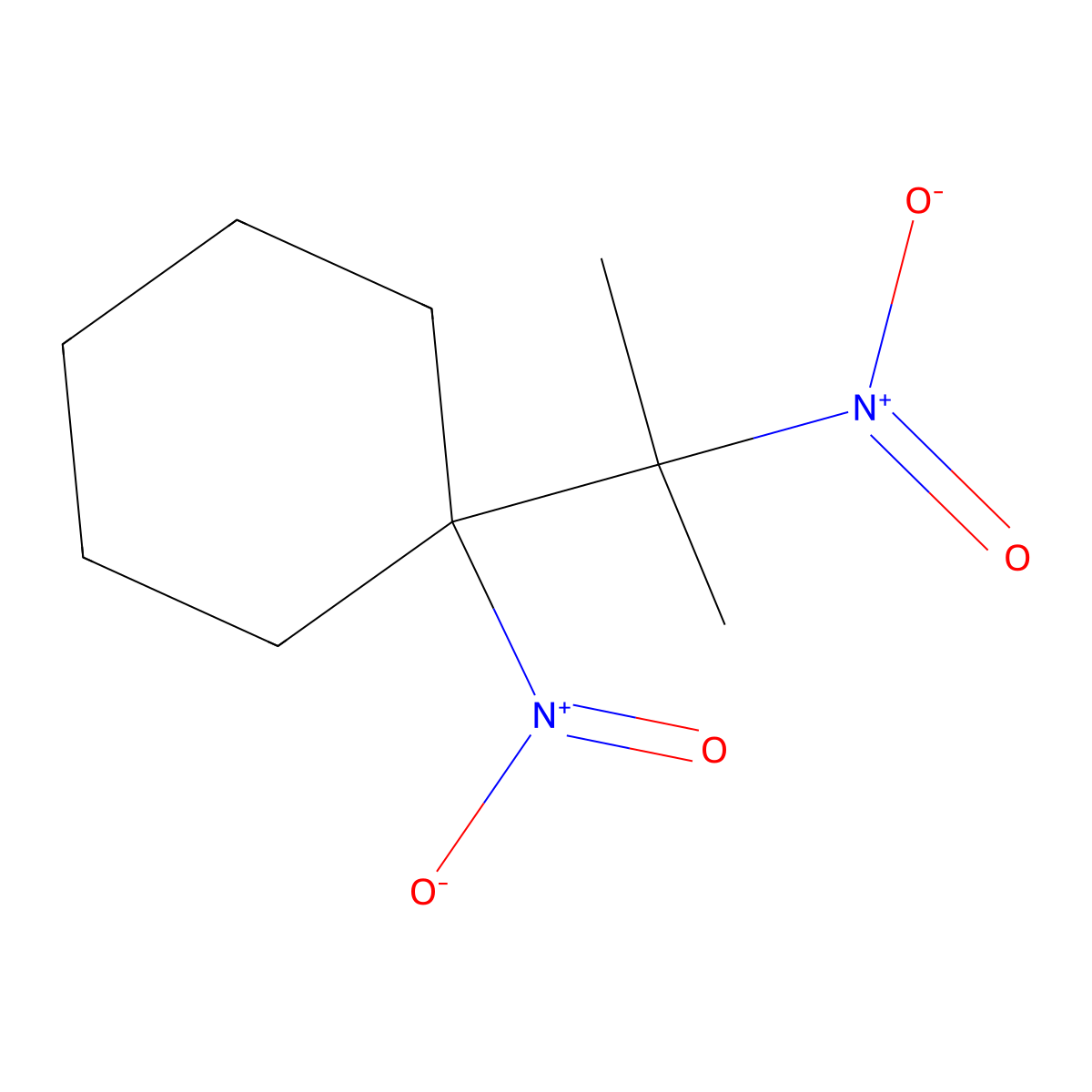 1-(1-Methyl-1-nitroethyl)-1-nitrocyclohexane molecular structure, CAS 1636-28-8