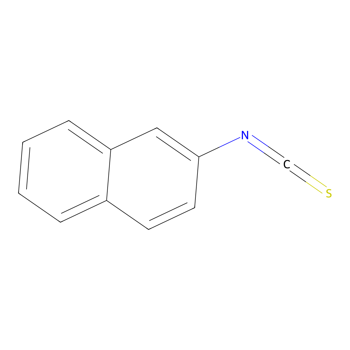 2-Naphthylisothiocyanate molecular structure, CAS 1636-33-5