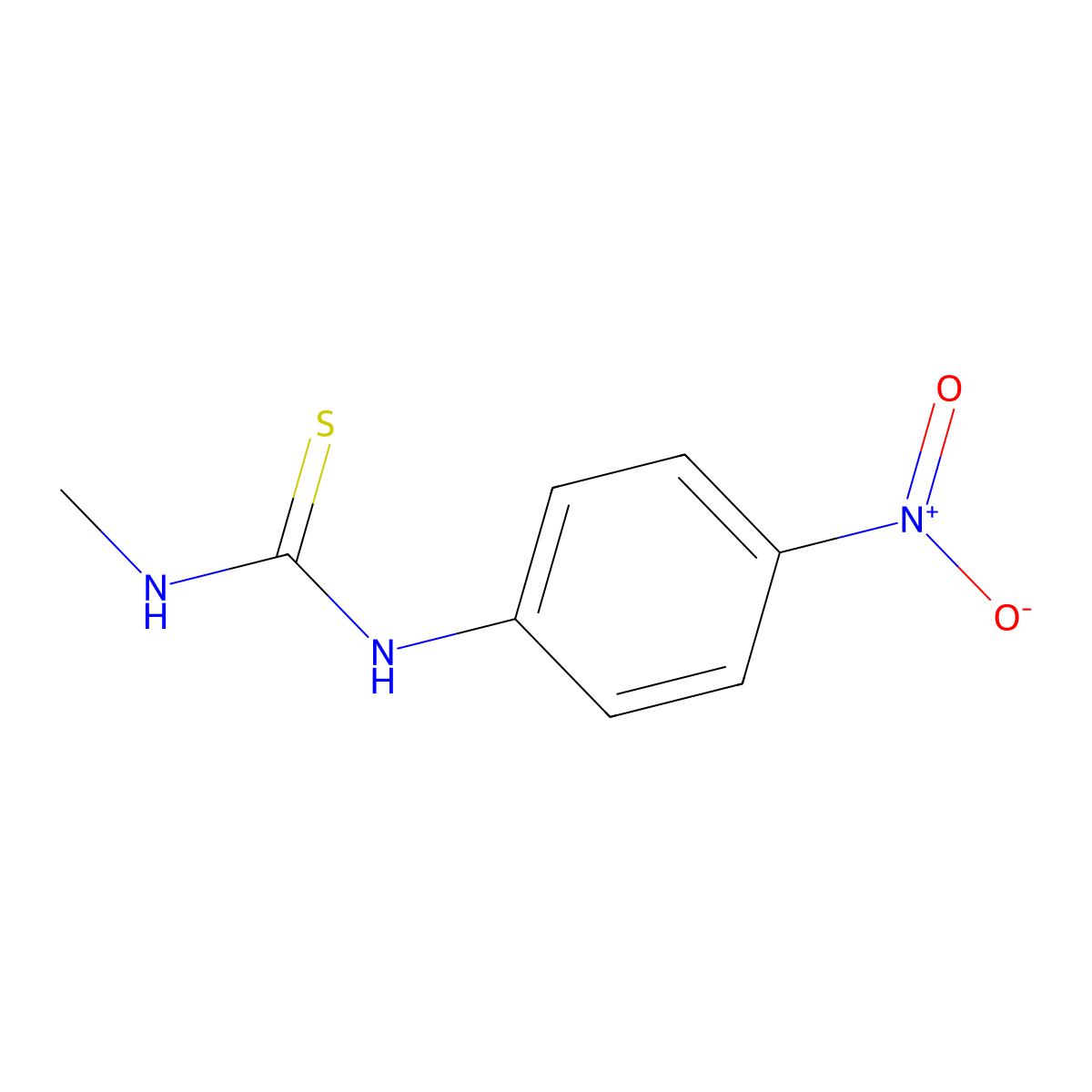 1-Methyl-3-(4-nitrophenyl)thiourea molecular structure, CAS 16361-69-6