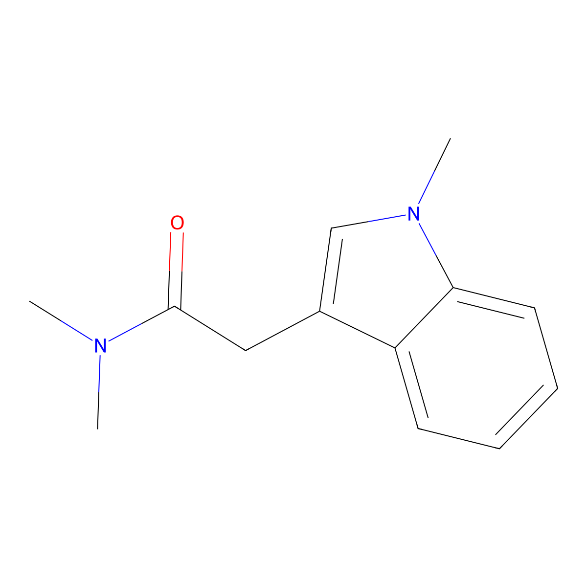 N,N,1-Trimethyl-1H-indole-3-acetamide molecular structure, CAS 1636130-09-0