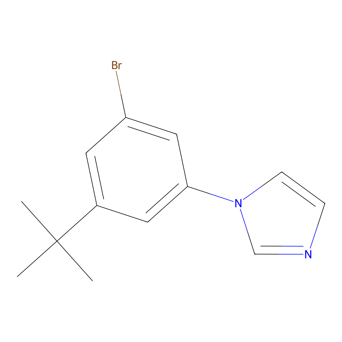 1-(3-Bromo-5-(tert-butyl)phenyl)-1H-imidazole molecular structure, CAS 1636130-32-9