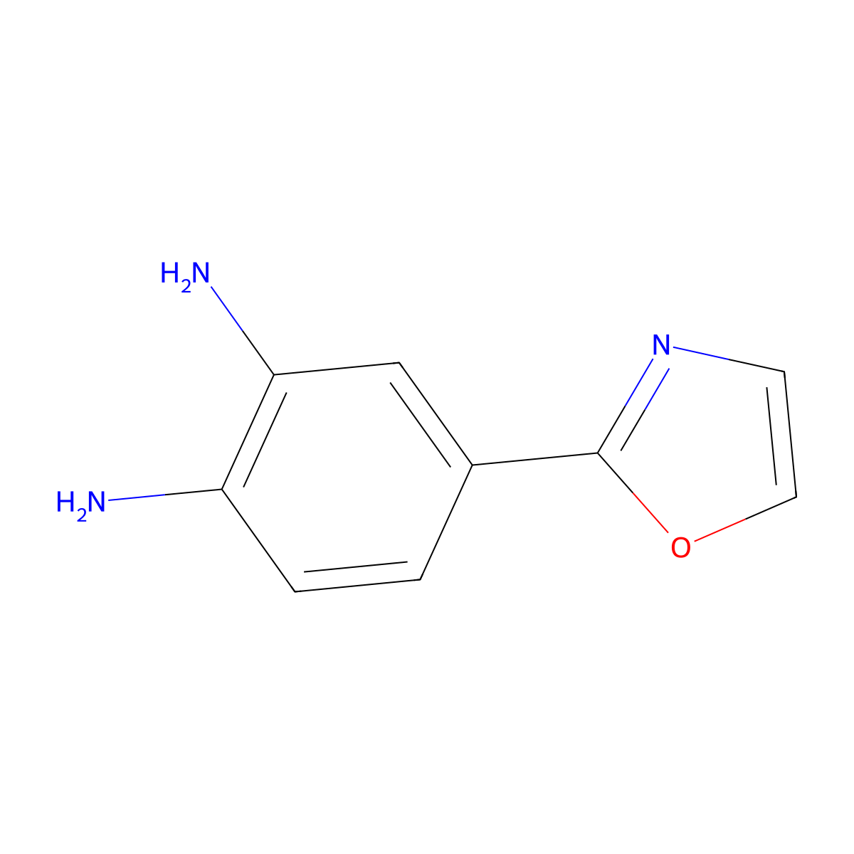 4-(1,3-Oxazol-2-yl)benzene-1,2-diamine molecular structure, CAS 1636147-66-4
