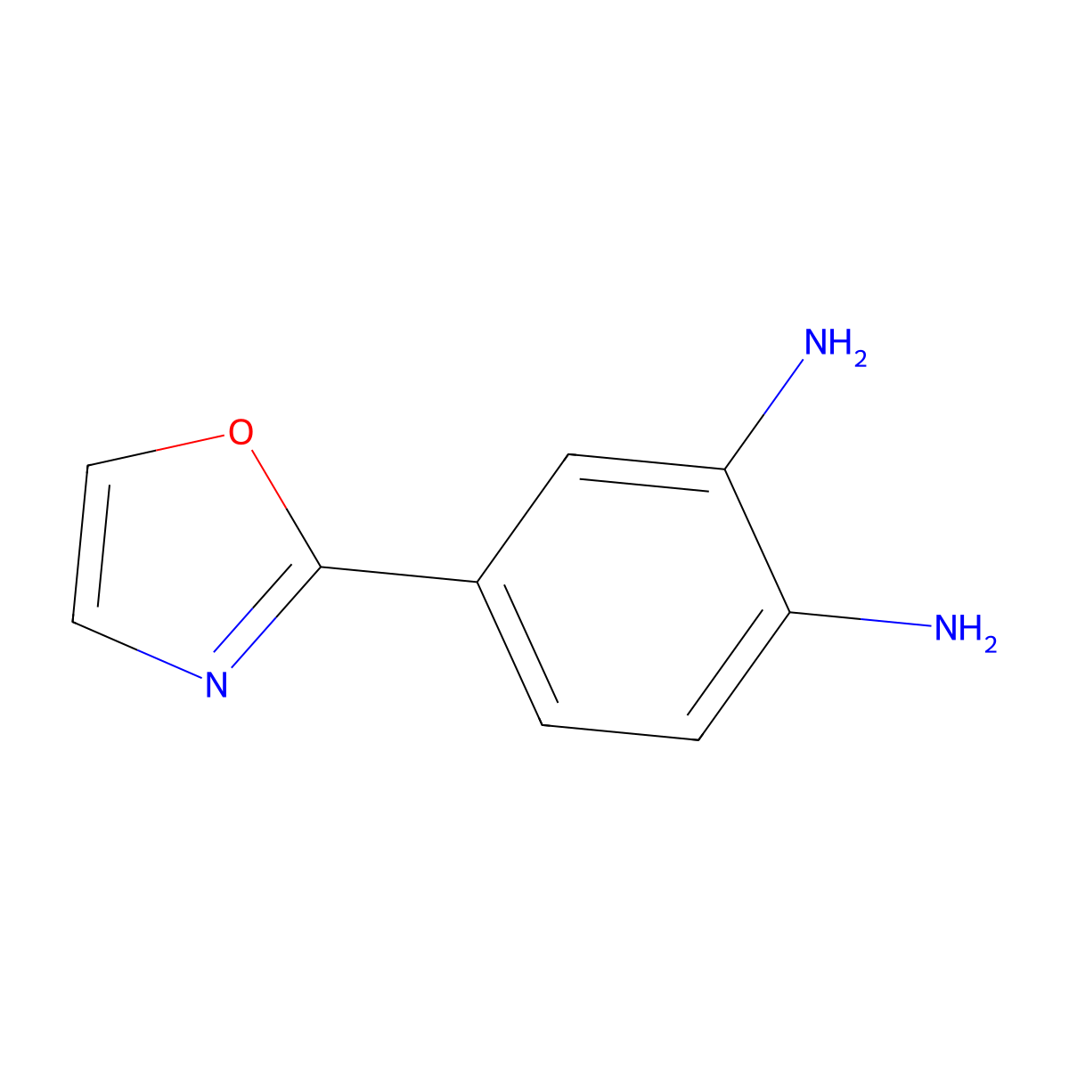 4-(1,3-Oxazol-2-yl)benzene-1,2-diamine molecular structure, CAS 1636147-66-4