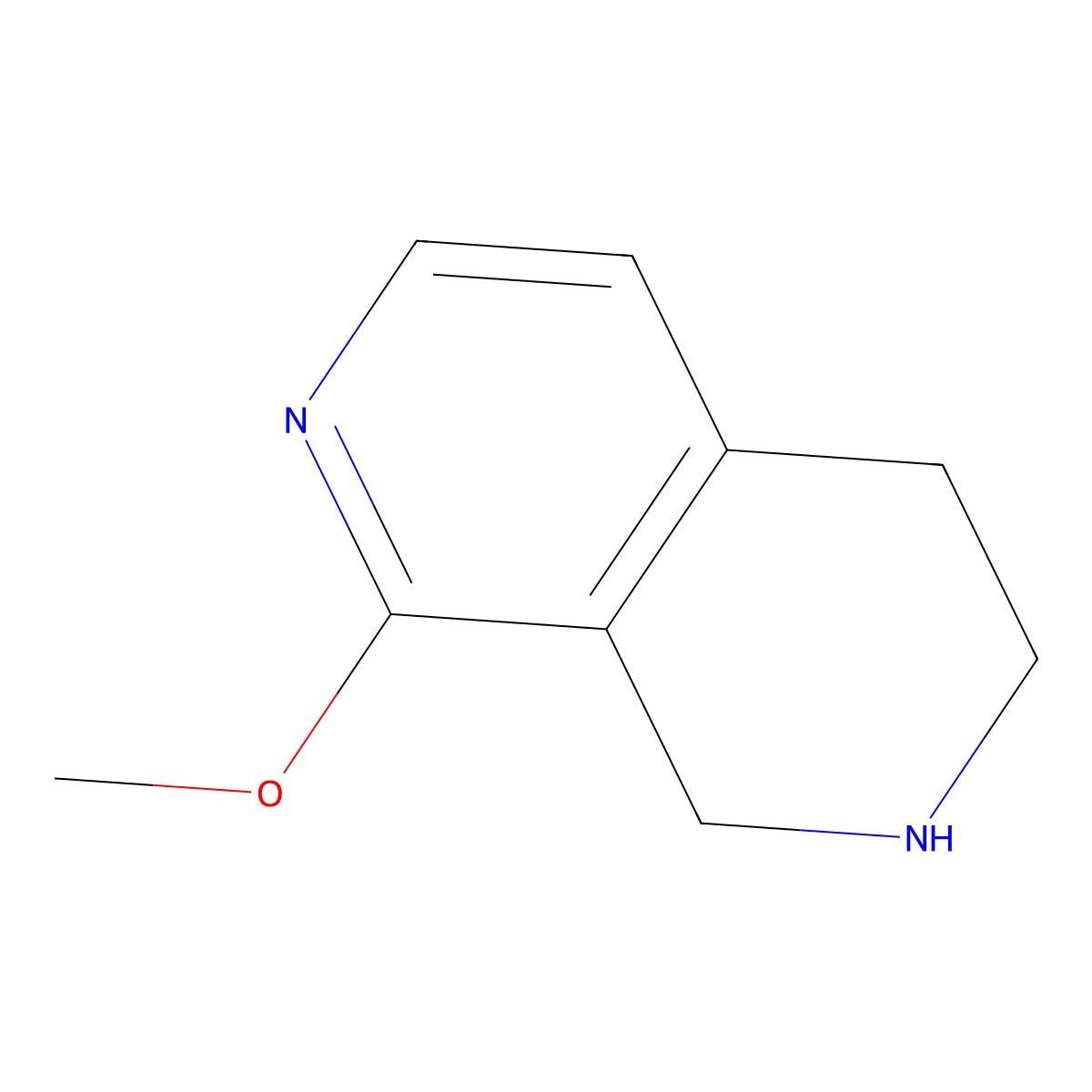 8-Methoxy-1,2,3,4-tetrahydro-2,7-naphthyridine molecular structure, CAS 1636162-23-6