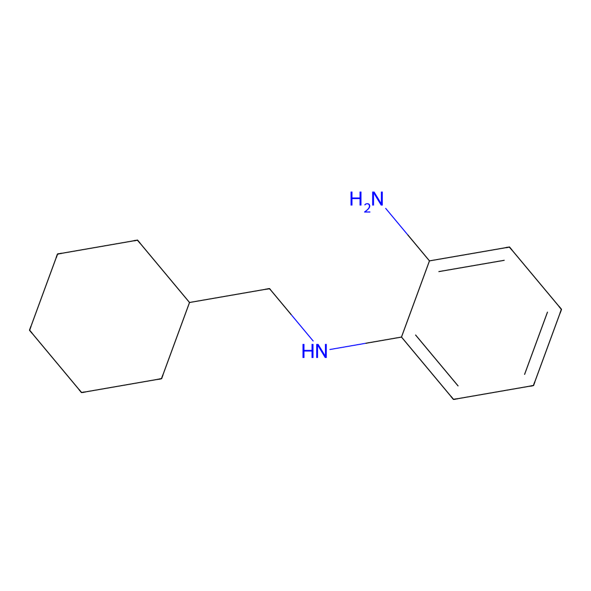 1-N-(cyclohexylmethyl)benzene-1,2-diamine molecular structure, CAS 163618-44-8