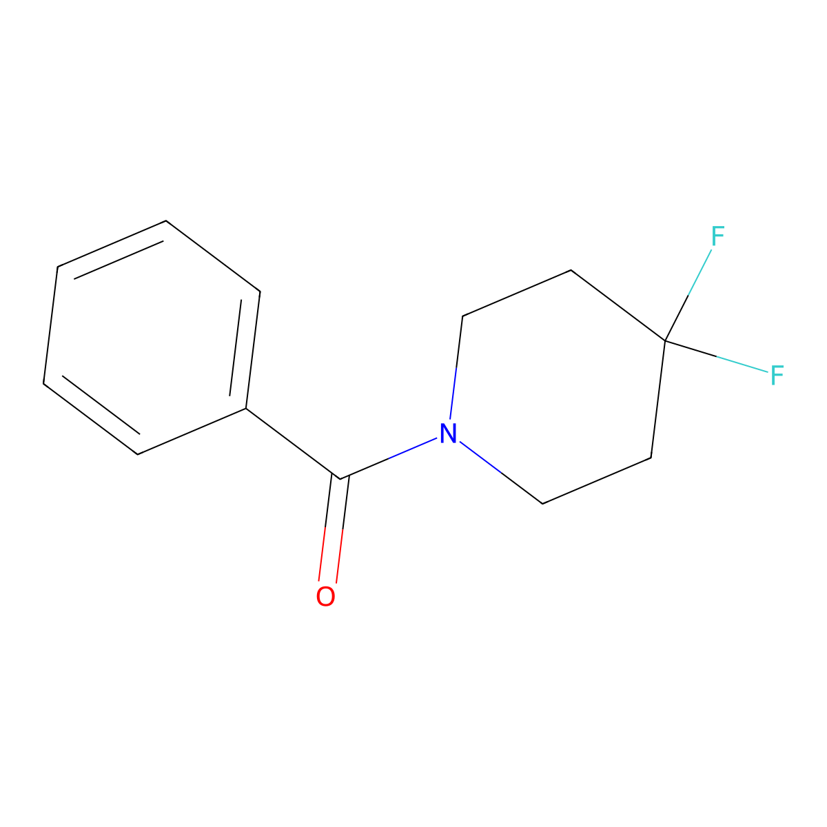 1-Benzoyl-4,4-difluoropiperidine molecular structure, CAS 1636182-12-1