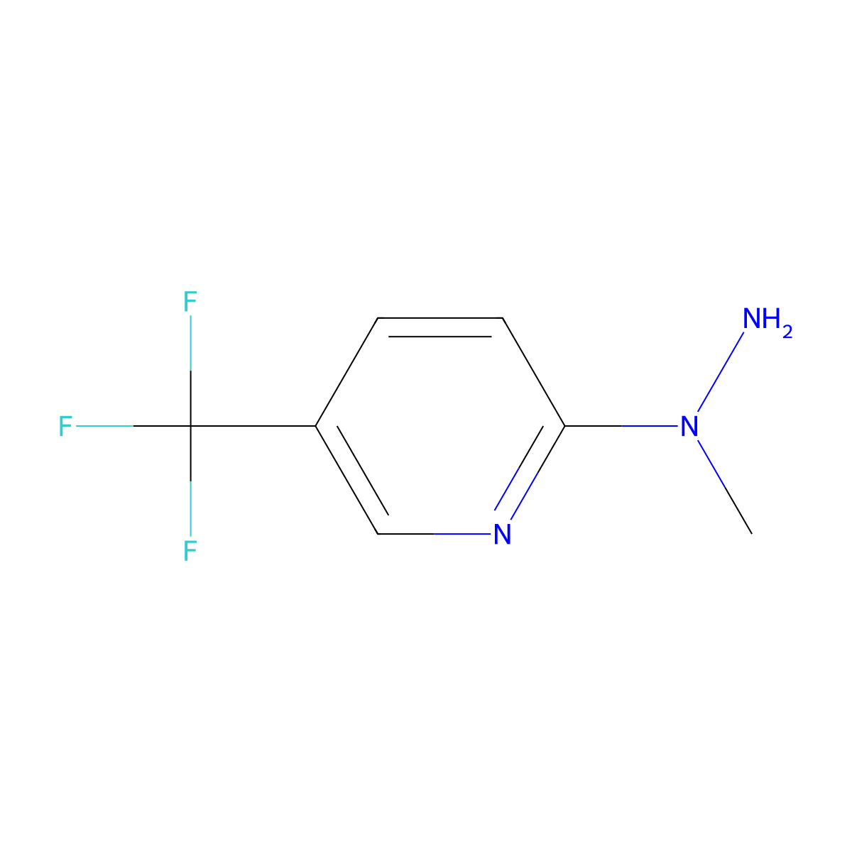 2-(1-Methylhydrazinyl)-5-(trifluoromethyl)pyridine molecular structure, CAS 163620-24-4