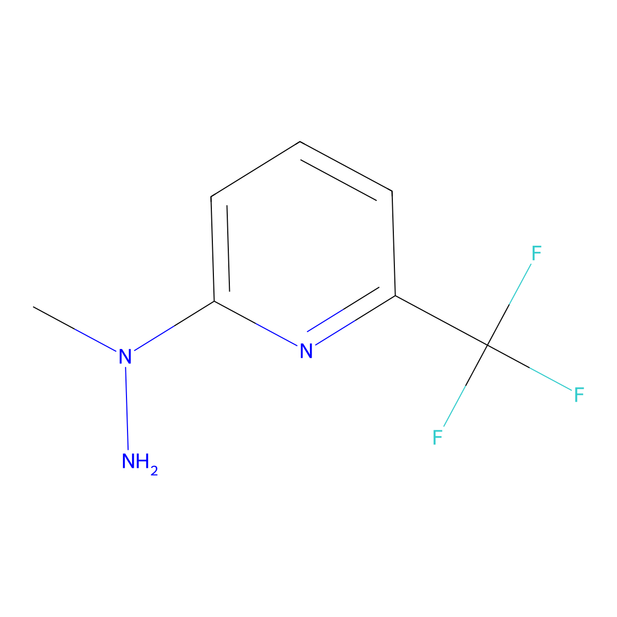 2-(1-Methylhydrazino)-6-(trifluoromethyl)pyridine molecular structure, CAS 163620-27-7