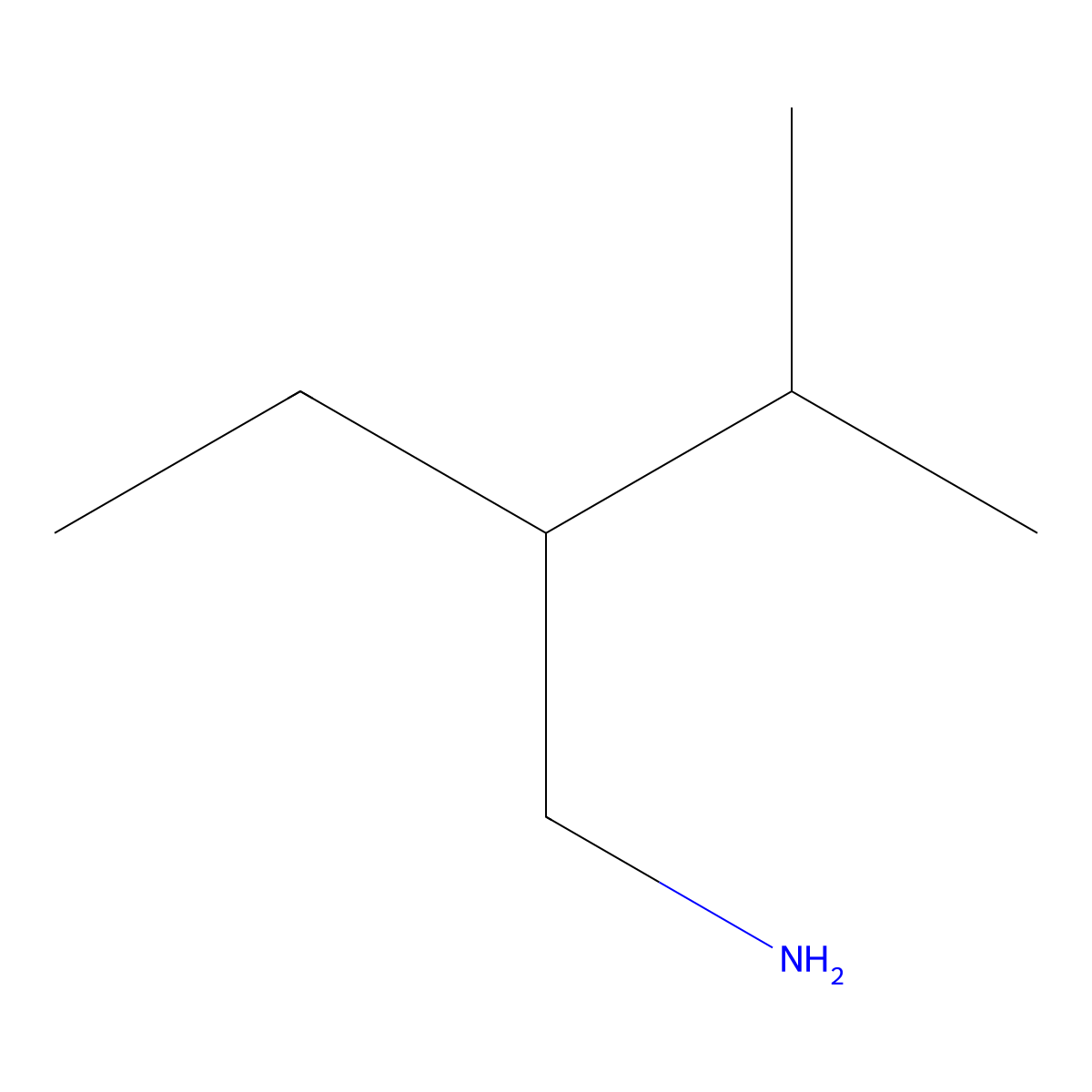3-(Aminomethyl)-2-methylpentane molecular structure, CAS 163628-79-3
