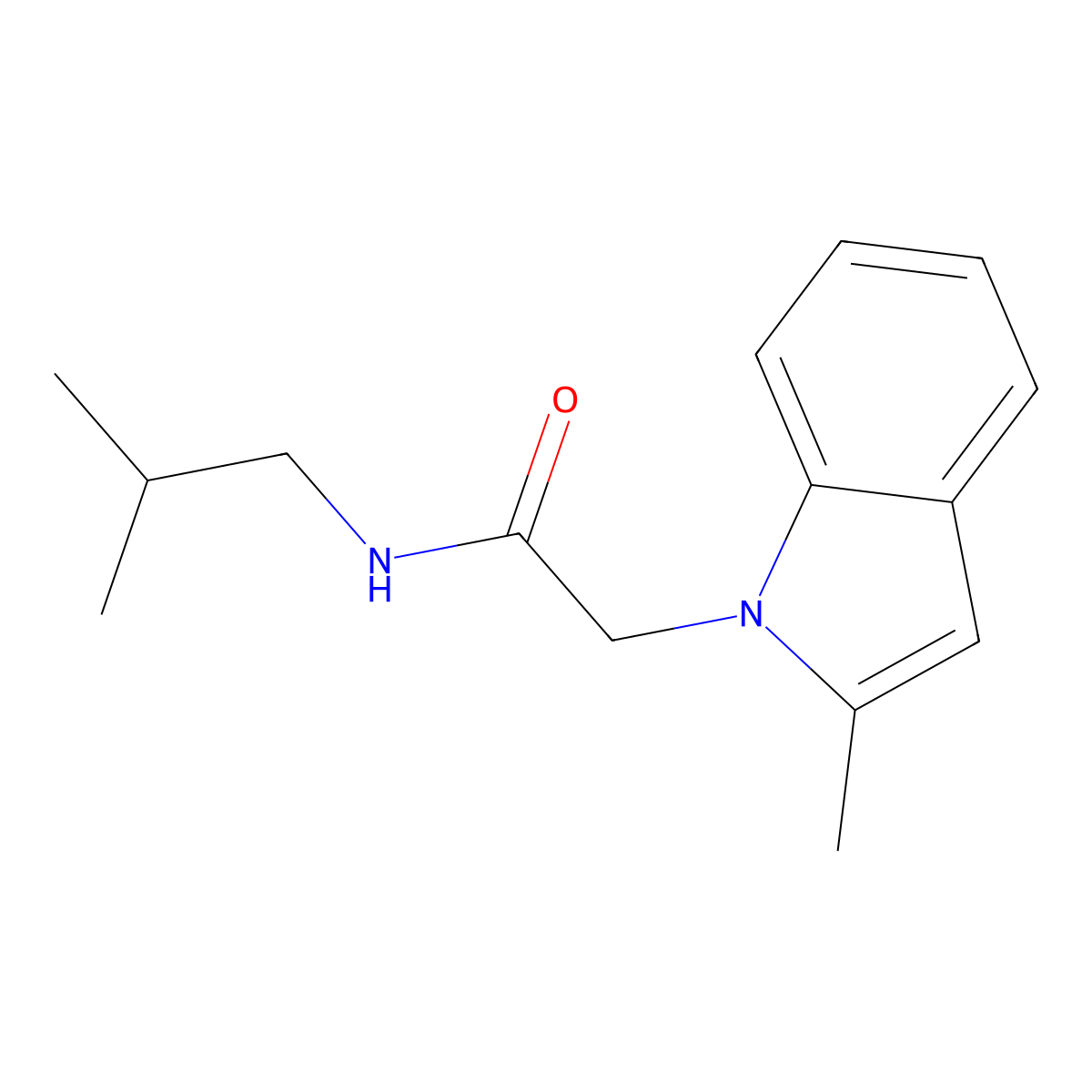2-(2-Methyl-1H-indol-1-yl)-N-(2-methylpropyl)ethanimidic acid molecular structure, CAS 163629-04-7