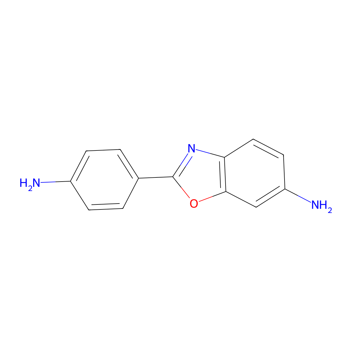 2-(4-Aminophenyl)-1,3-benzoxazol-6-amine molecular structure, CAS 16363-53-4