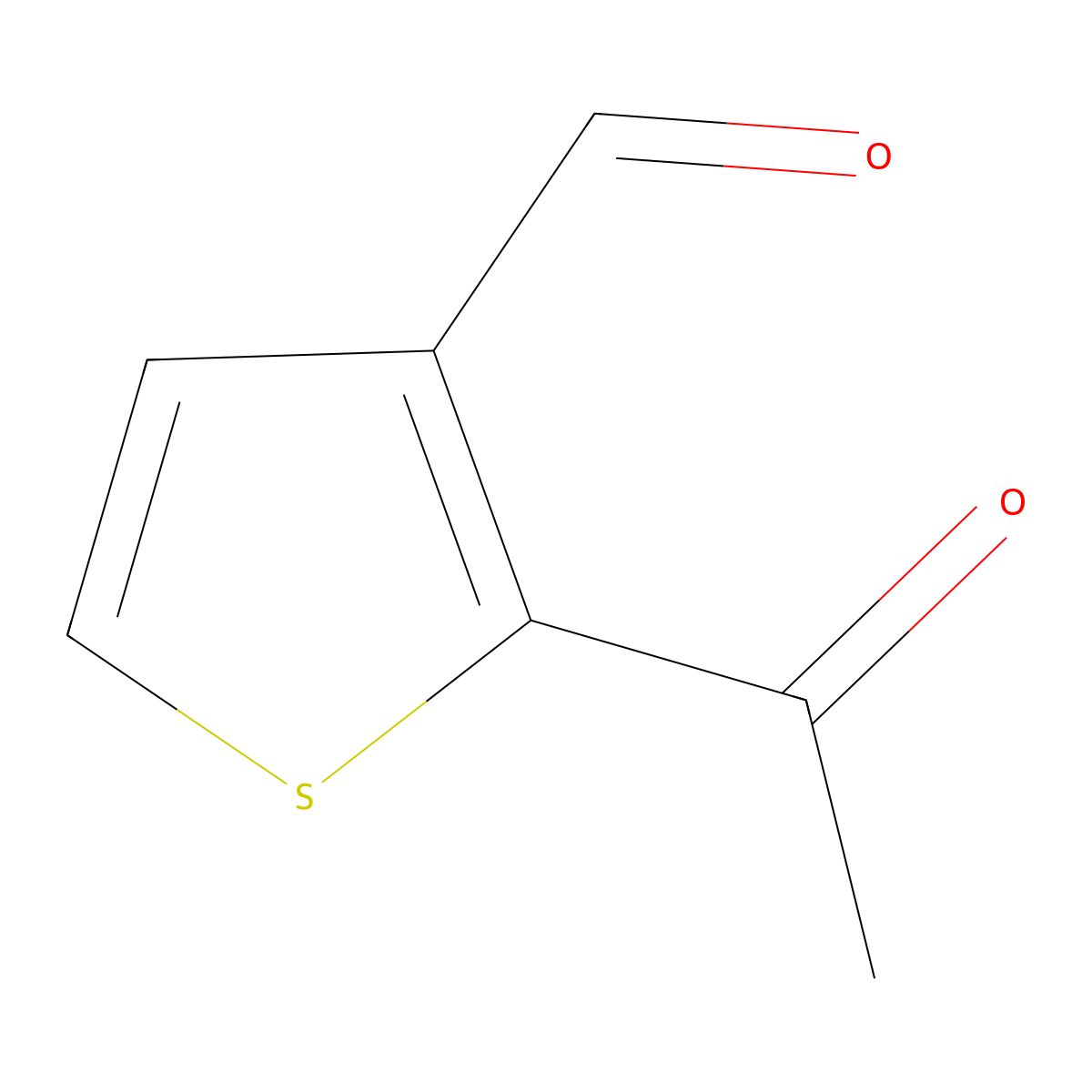 2-Acetylthiophene-3-carbaldehyde molecular structure, CAS 16363-92-1
