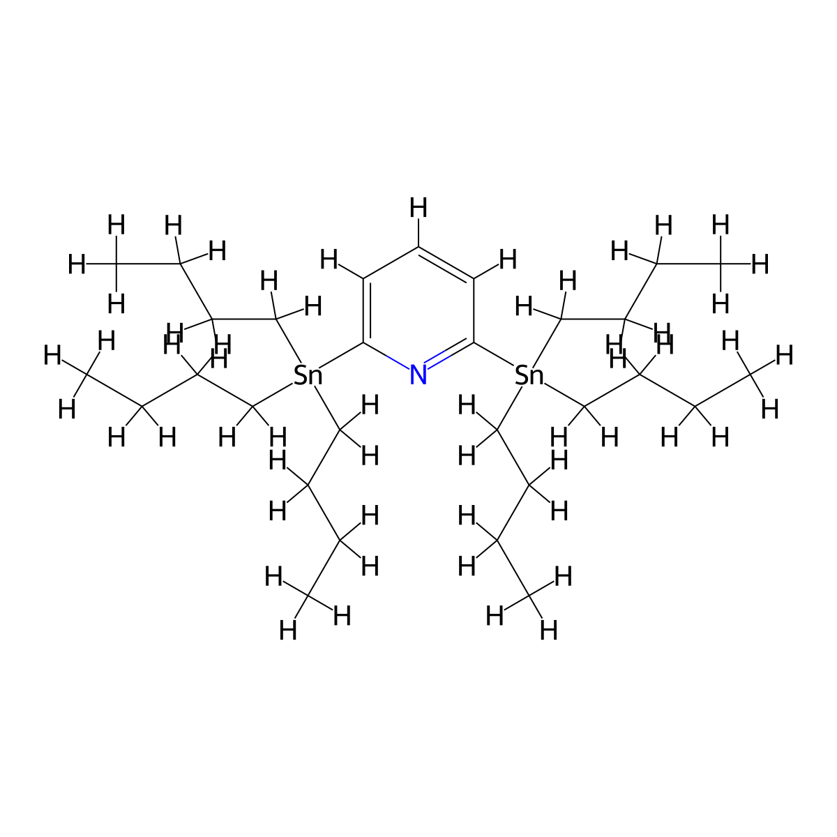 2,6-Bis(tributylstannyl)pyridine molecular structure, CAS 163630-07-7