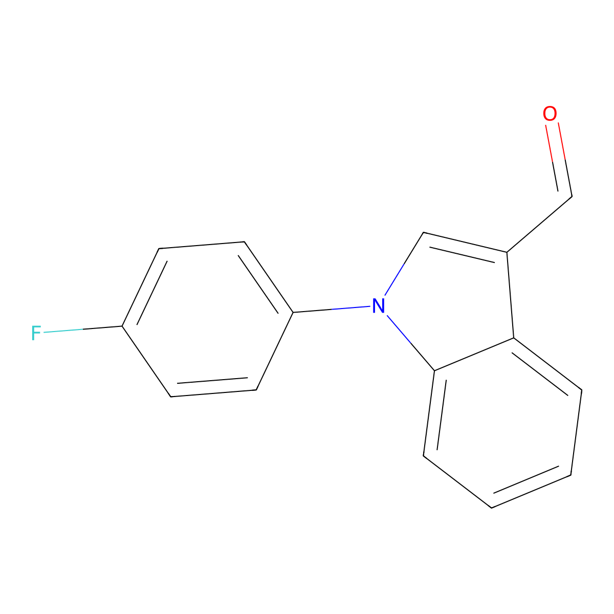 1-(4-Fluorophenyl)indole-3-carbaldehyde molecular structure, CAS 163631-00-3