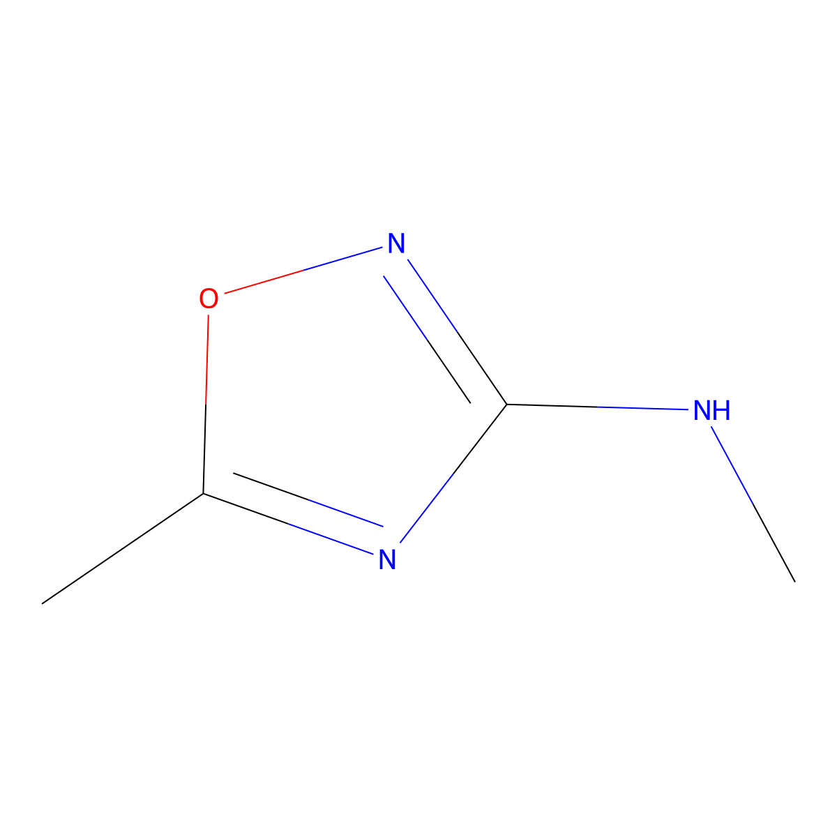 N,5-dimethyl-1,2,4-oxadiazol-3-amine molecular structure, CAS 163631-70-7