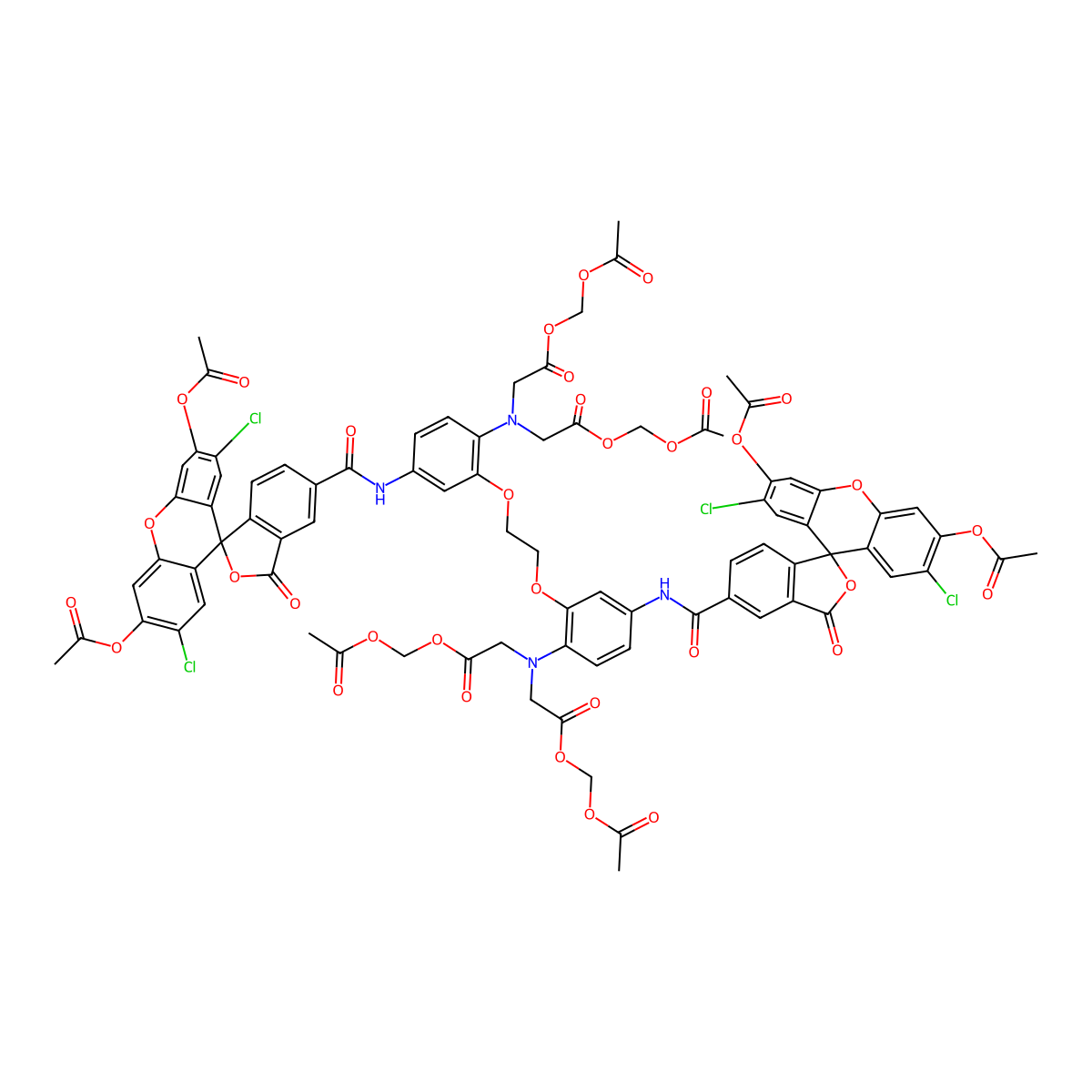 Calcium Green BAPTA-2 AM molecular structure, CAS 163634-11-5
