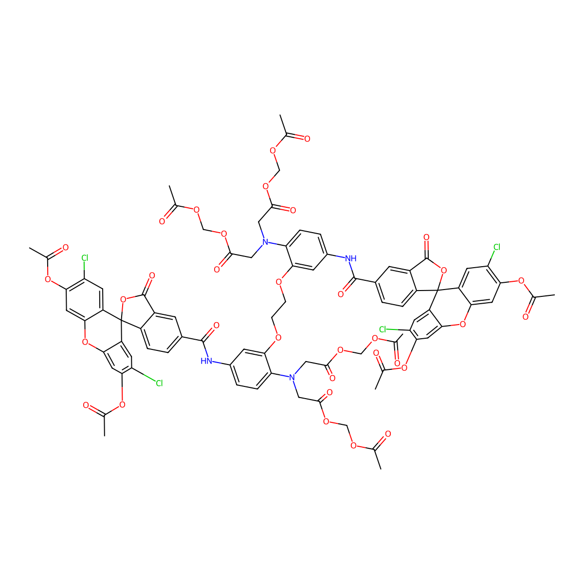 Calcium Green BAPTA-2 AM molecular structure, CAS 163634-11-5