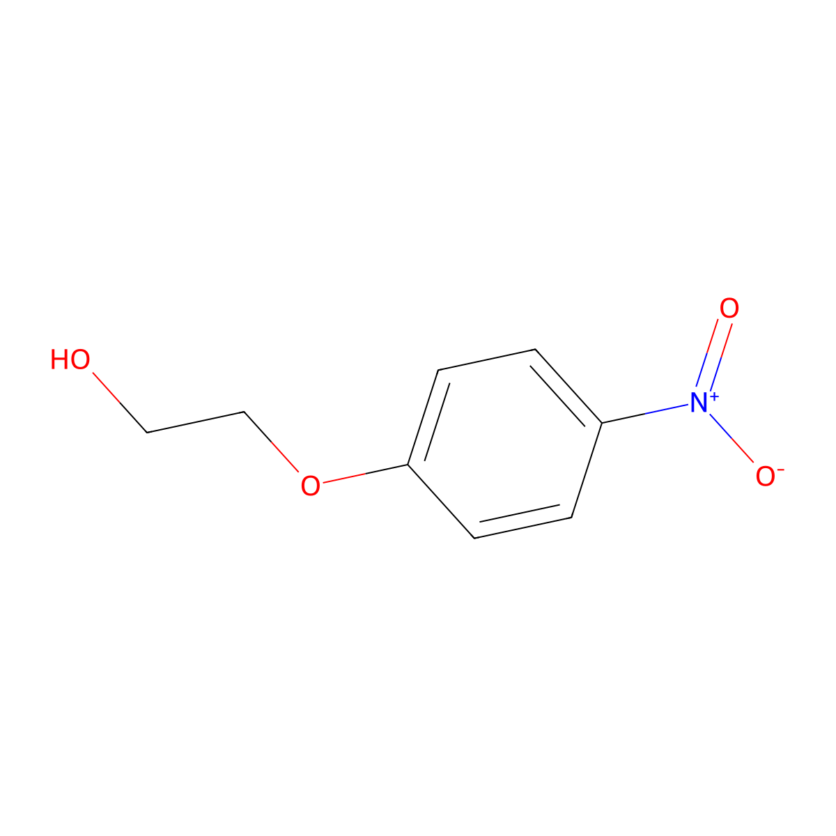 2-(4-Nitrophenoxy)ethanol molecular structure, CAS 16365-27-8