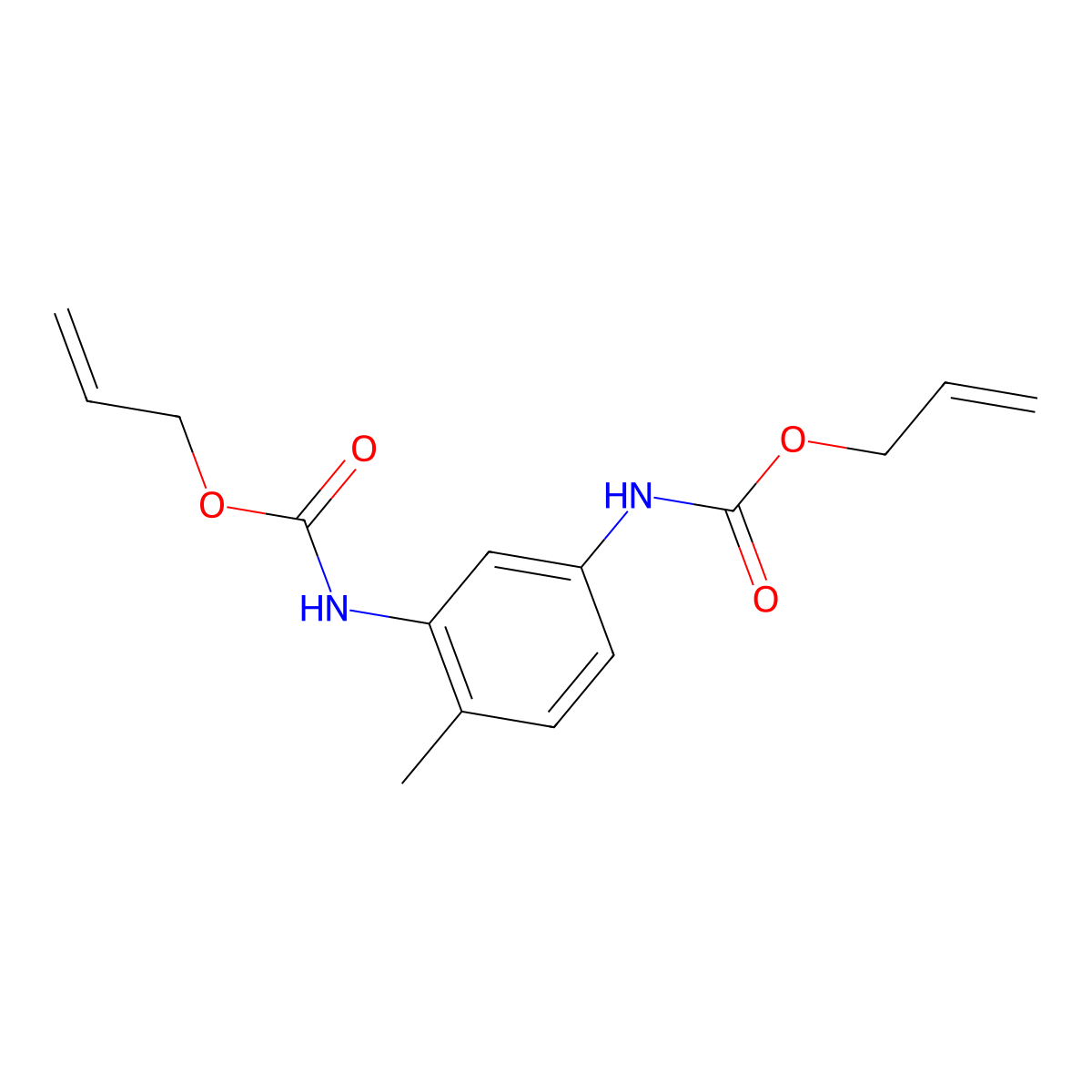 N,N'-Bis(allyloxycarbonyl)-4-methyl-1,3-phenylenediamine molecular structure, CAS 16366-09-9