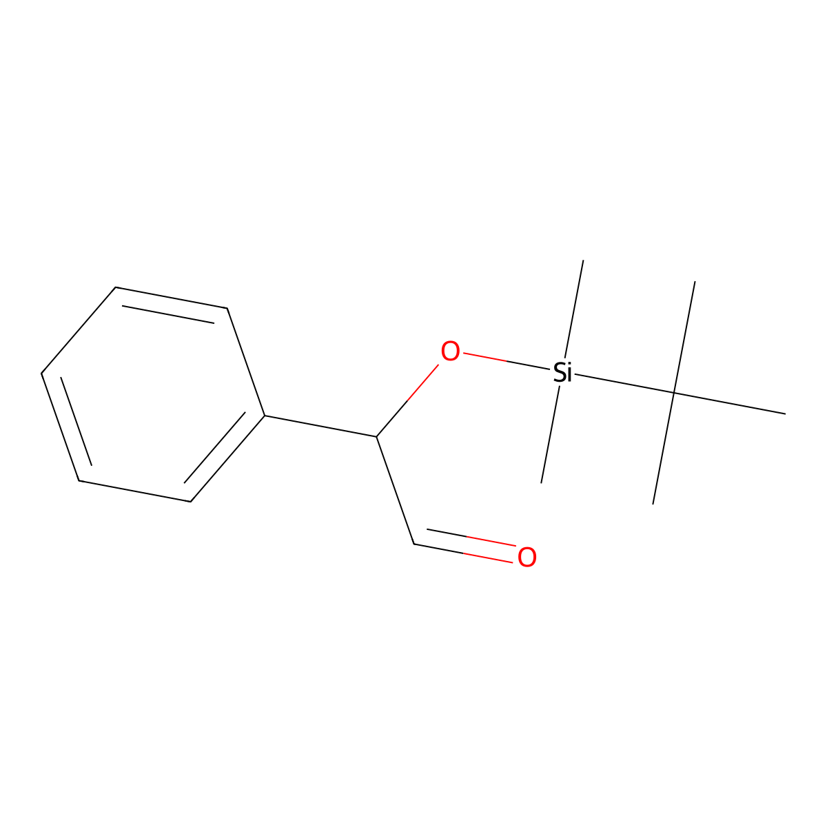 2-((Tert-butyldimethylsilyl)oxy)-2-phenylacetaldehyde molecular structure, CAS 163667-14-9