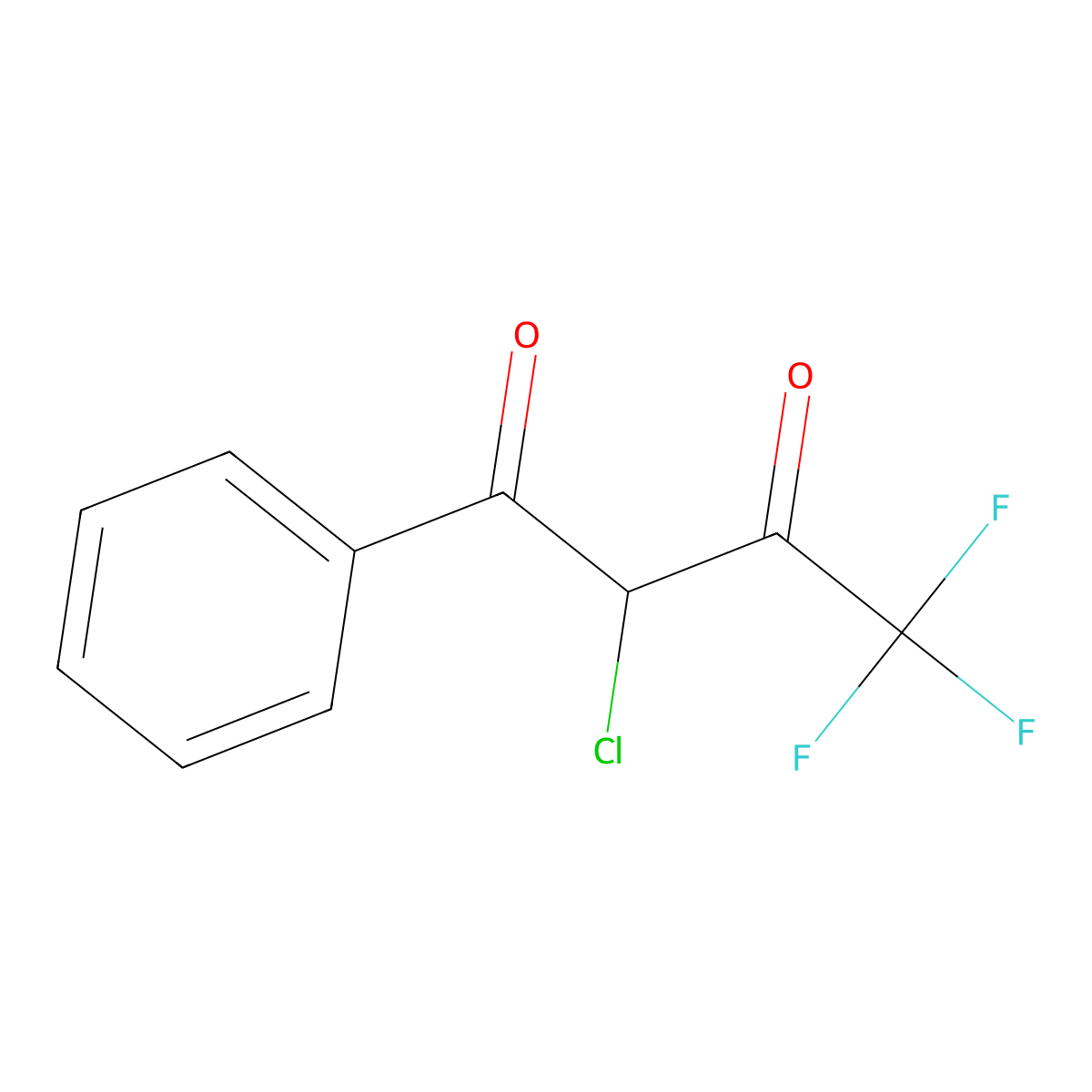 2-Chloro-4,4,4-trifluoro-1-phenyl-butane-1,3-dione molecular structure, CAS 163667-29-6
