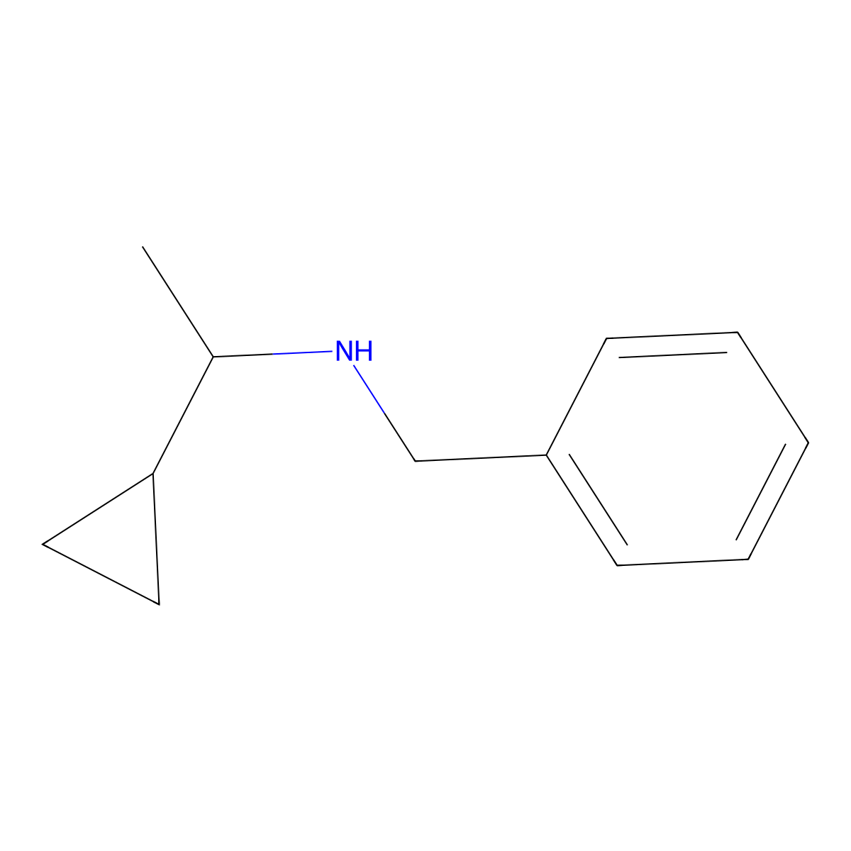 (S)-N-benzyl-1-cyclopropylethanamine molecular structure, CAS 163667-52-5