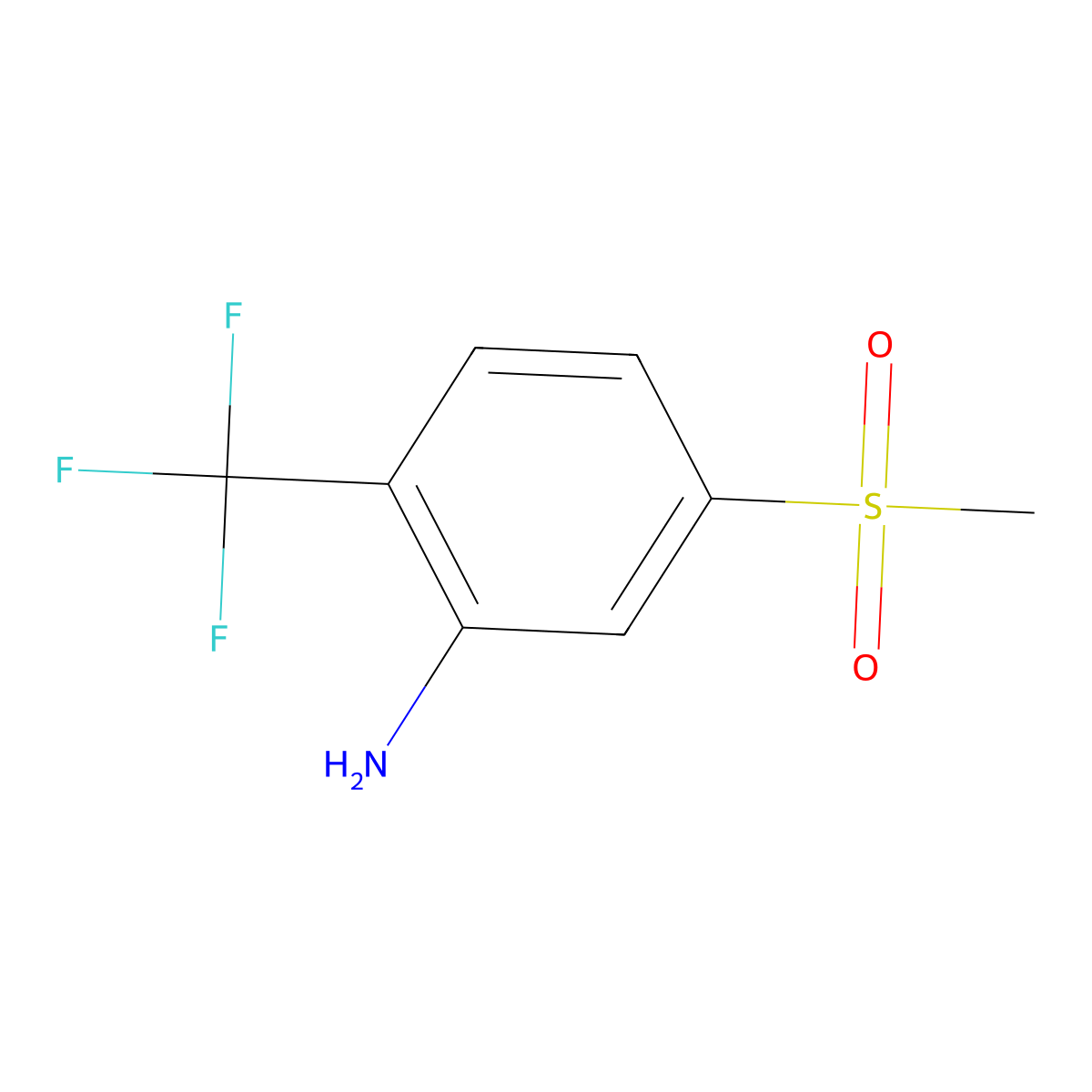 5-Methanesulfonyl-2-(trifluoromethyl)aniline molecular structure, CAS 163672-47-7