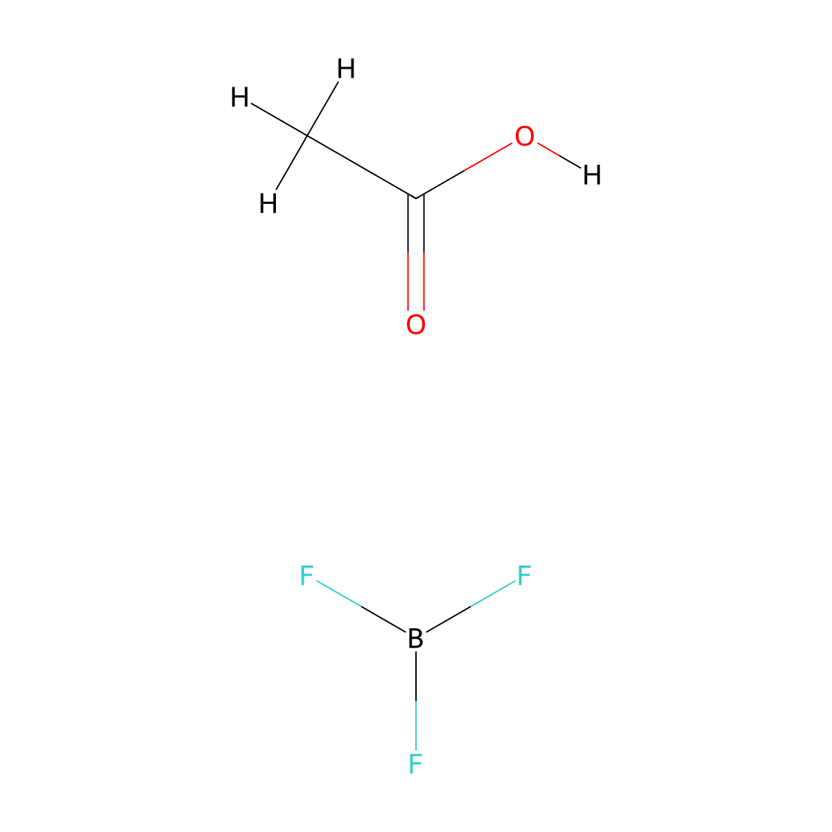 Hydrogen (acetato-O)trifluoroborate(1-) molecular structure, CAS 163678-43-1
