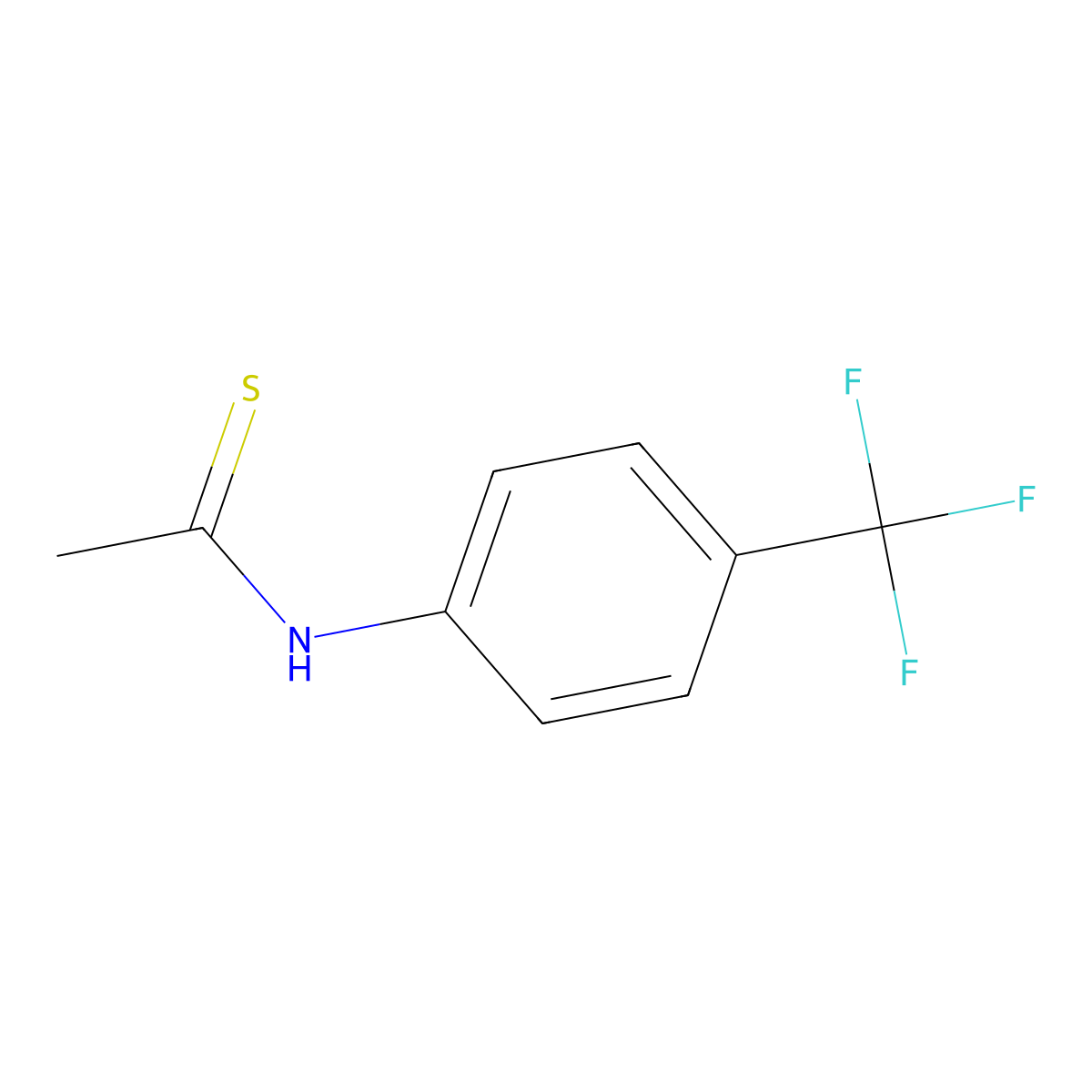 N-(4-(Trifluoromethyl)phenyl)ethanethioamide molecular structure, CAS 16368-48-2