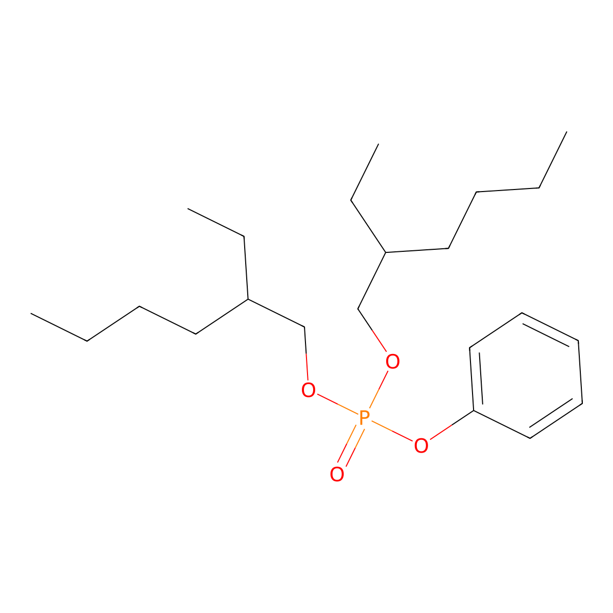 Bis(2-ethylhexyl) phenyl phosphate molecular structure, CAS 16368-97-1
