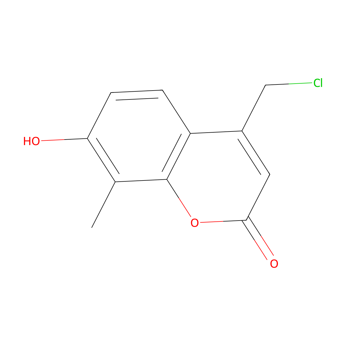 4-(chloromethyl)-7-hydroxy-8-methyl-2H-chromen-2-one molecular structure, CAS 163684-50-2