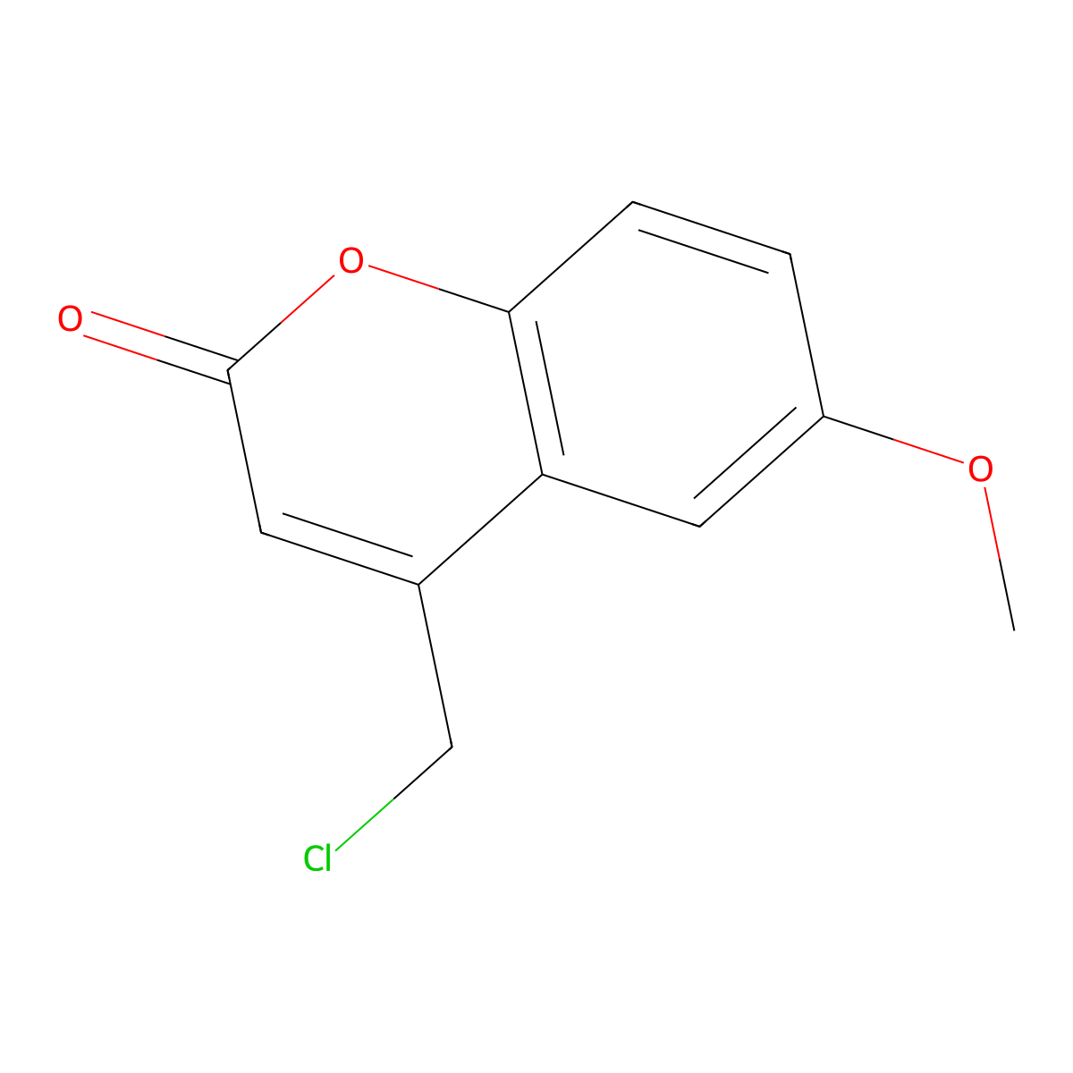 4-(Chloromethyl)-6-methoxy-2H-1-benzopyran-2-one molecular structure, CAS 163684-51-3