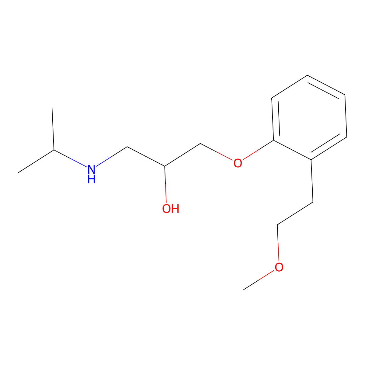 1-(2-(2-Methoxyethyl)phenoxy)-3-((1-methylethyl)amino)-2-propanol molecular structure, CAS 163685-38-9