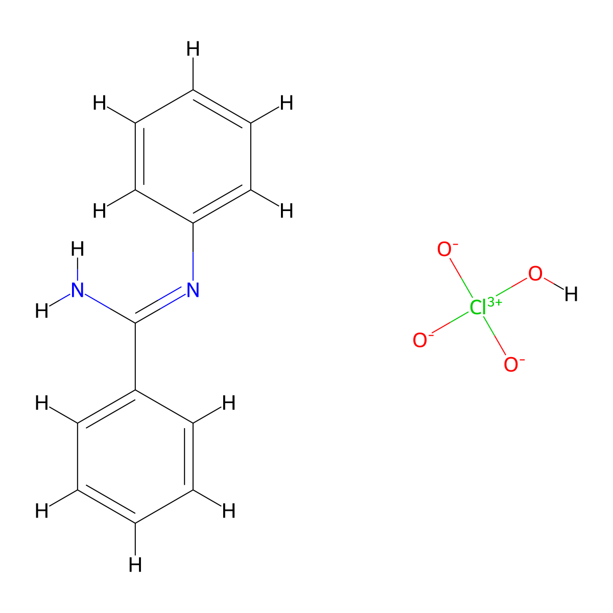 N-Phenyl-benzamidine perchlorate molecular structure, CAS 163685-94-7