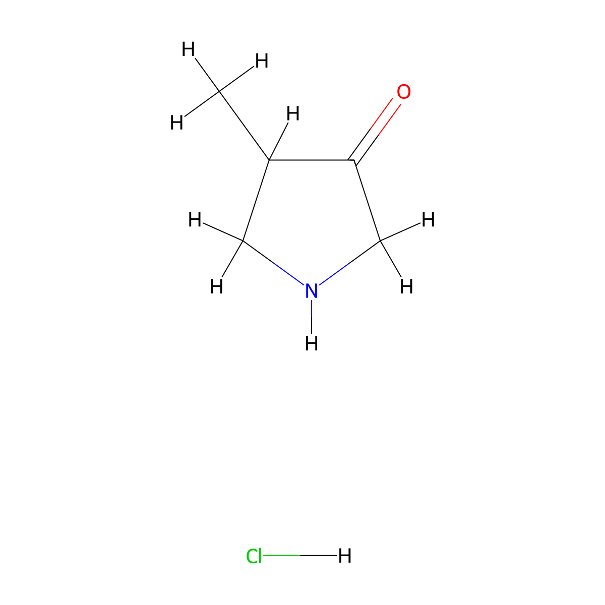 4-Methylpyrrolidin-3-one hydrochloride molecular structure, CAS 1636874-93-5
