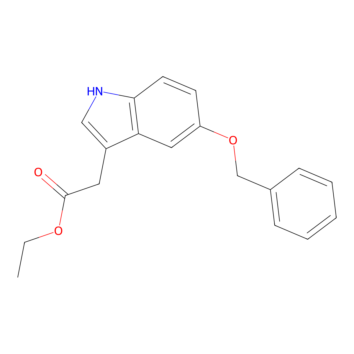 Ethyl 5-(Benzyloxy)indole-3-acetate molecular structure, CAS 163688-25-3