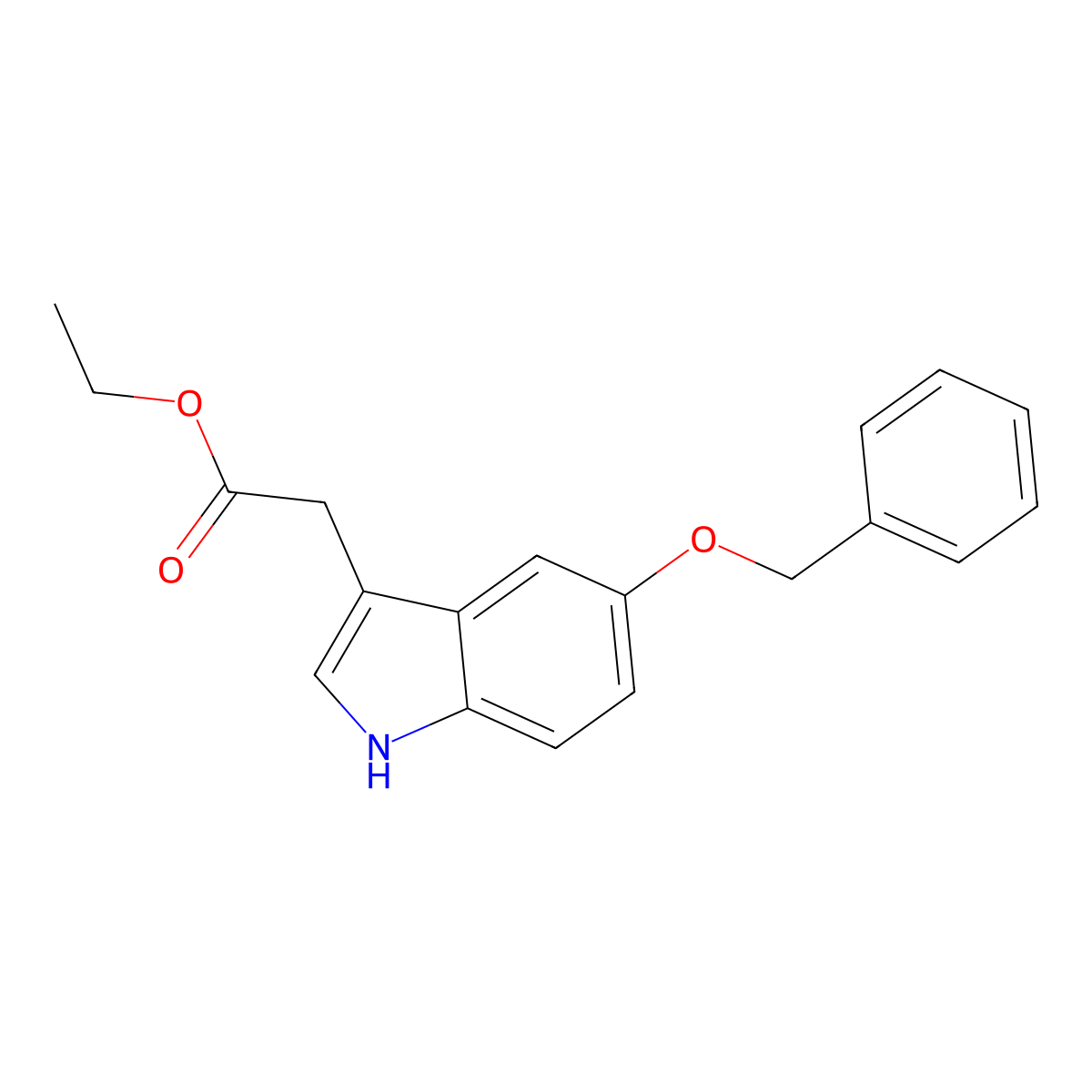 Ethyl 5-(Benzyloxy)indole-3-acetate molecular structure, CAS 163688-25-3