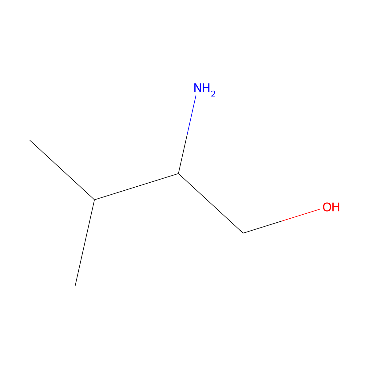 Valinol molecular structure, CAS 16369-05-4