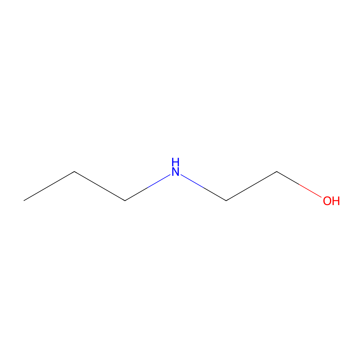 2-(Propylamino)ethanol molecular structure, CAS 16369-21-4