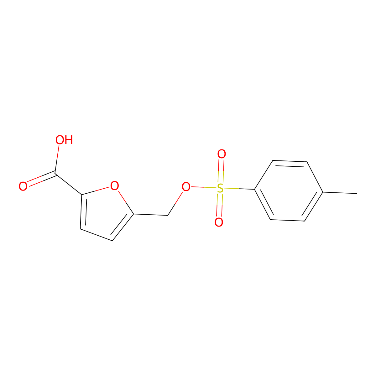 5-{[(4-Methylbenzenesulfonyl)oxy]methyl}furan-2-carboxylic acid molecular structure, CAS 1636904-40-9