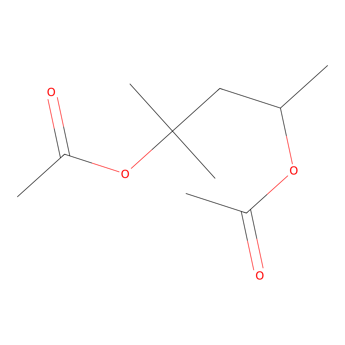 2,4-Pentanediol, 2-methyl-, 2,4-diacetate molecular structure, CAS 1637-24-7