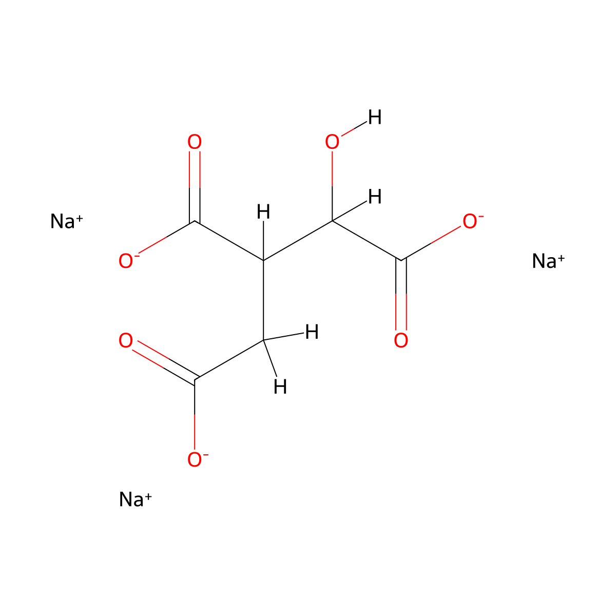 Isocitric acid, dl- molecular structure, CAS 1637-73-6