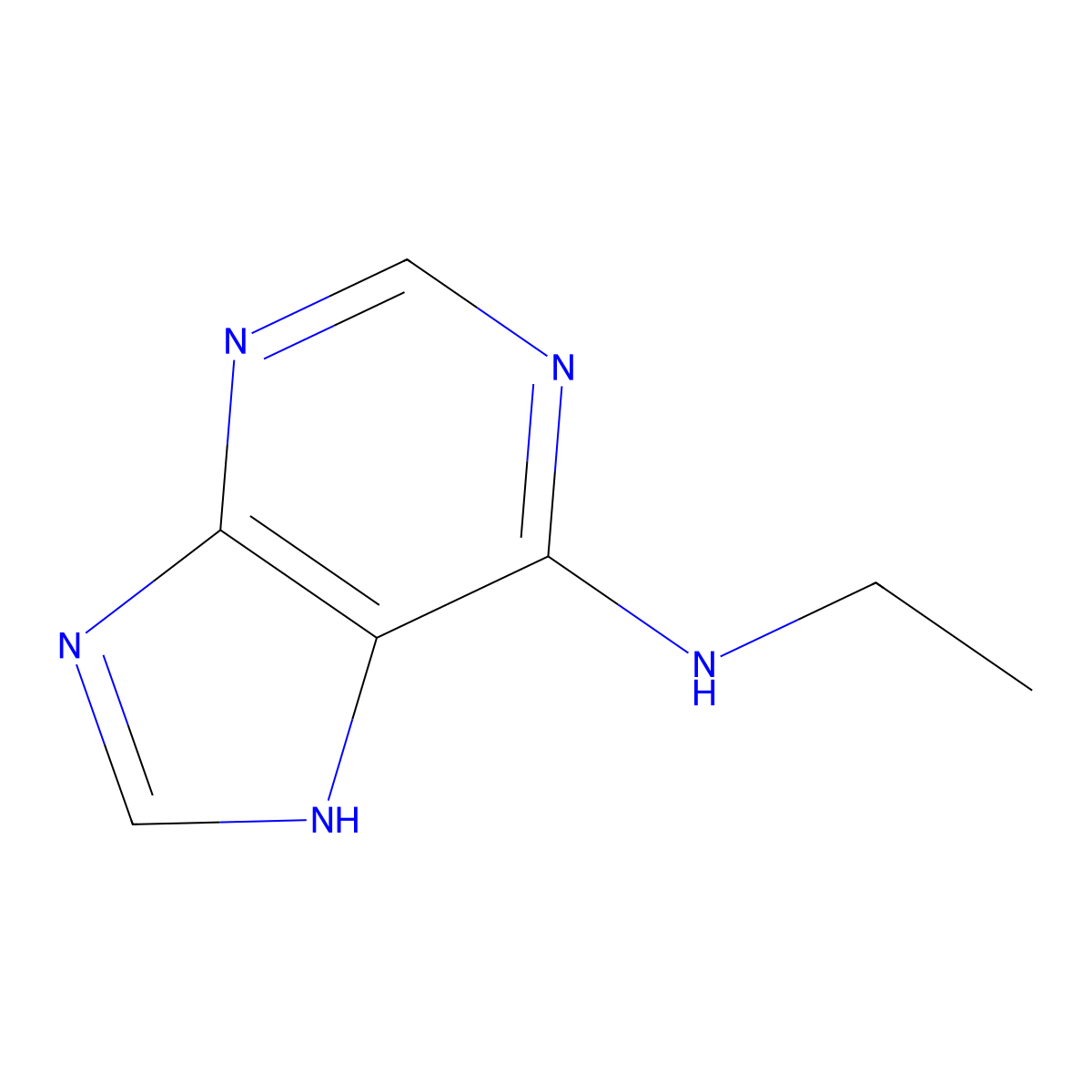 N-Ethyladenine molecular structure, CAS 16370-43-7