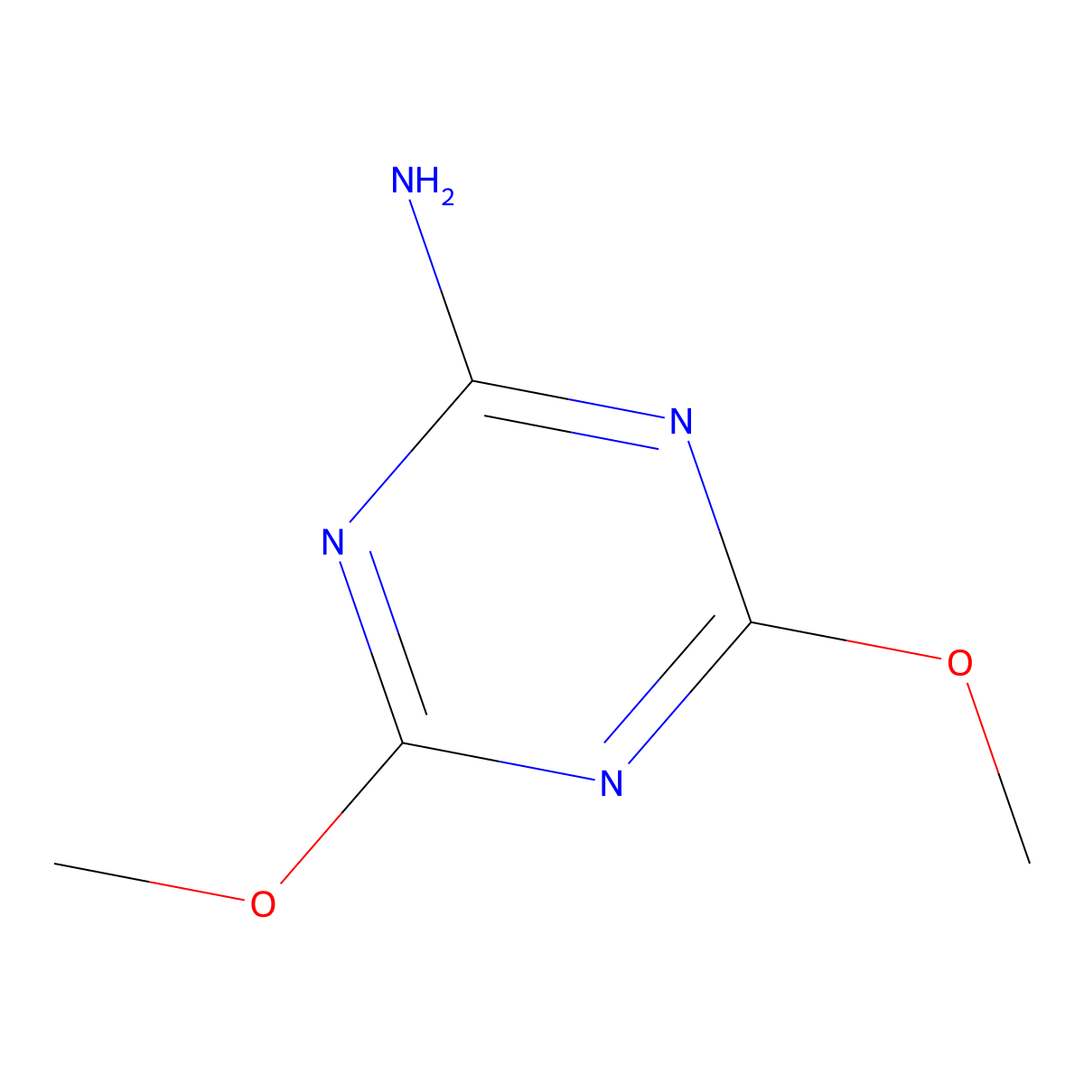 2-Amino-4,6-dimethoxy-1,3,5-triazine molecular structure, CAS 16370-63-1