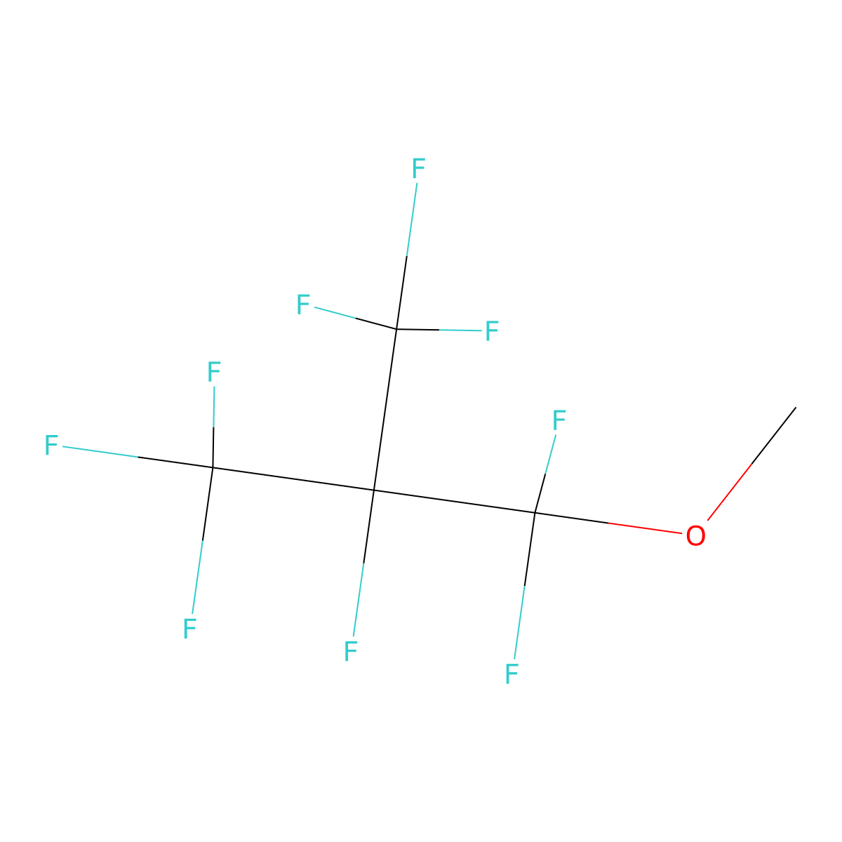 Methyl perfluoroisobutyl ether molecular structure, CAS 163702-08-7