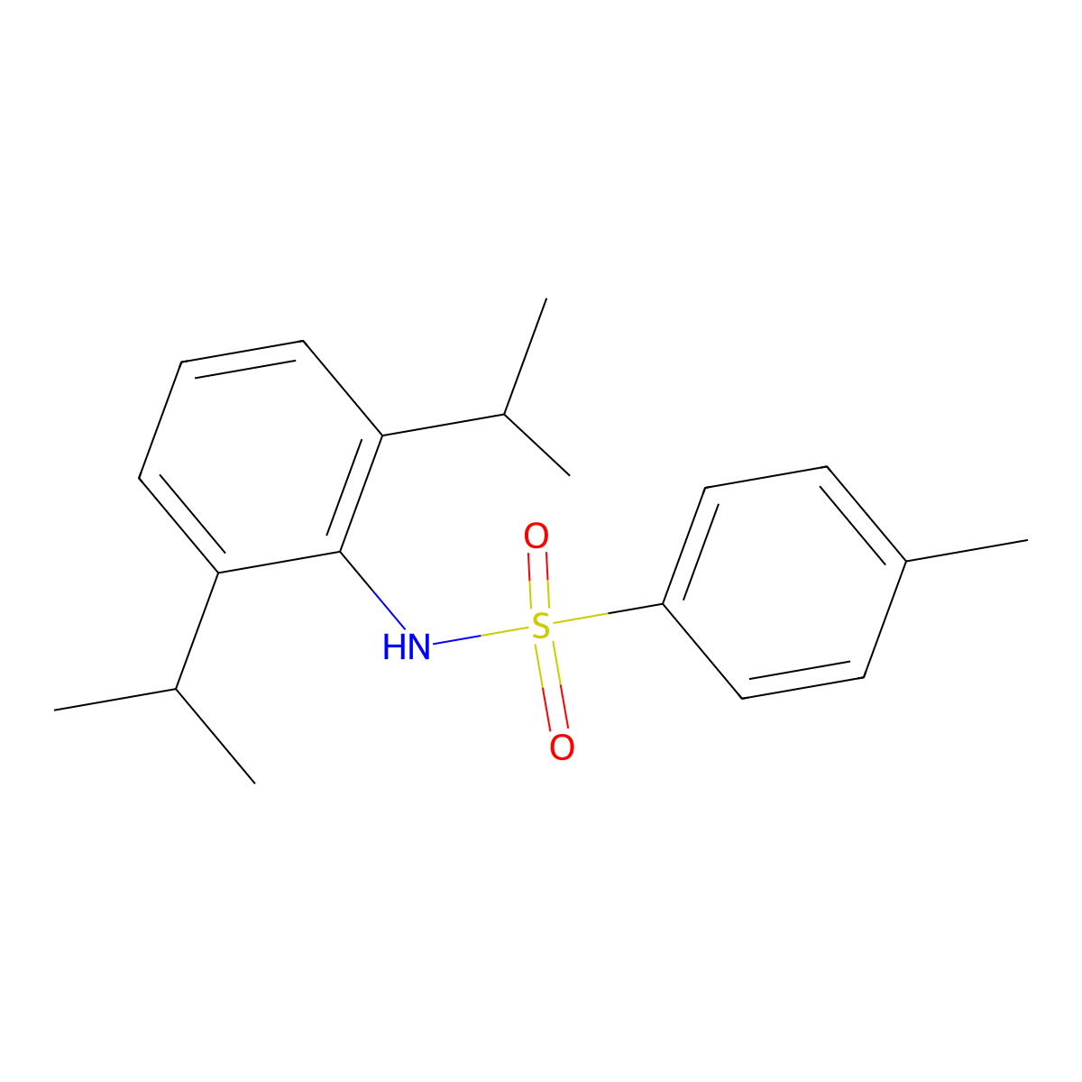 N-(2,6-diisopropylphenyl)-4-methylbenzenesulfonamide molecular structure, CAS 163704-71-0