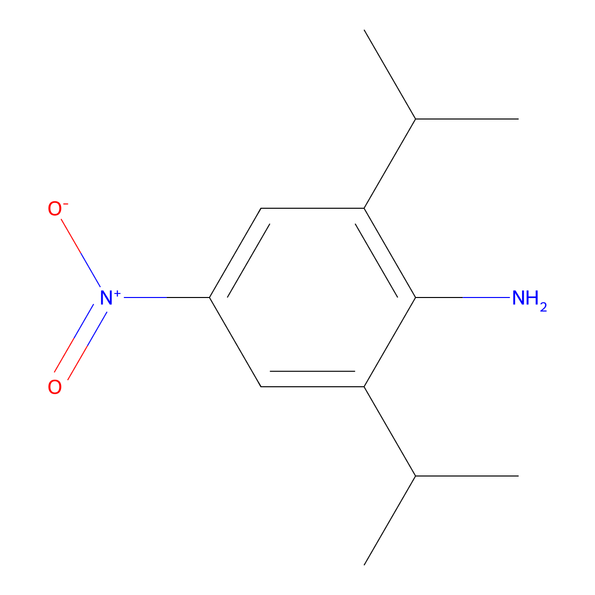 2,6-Diisopropyl-4-nitroaniline molecular structure, CAS 163704-72-1
