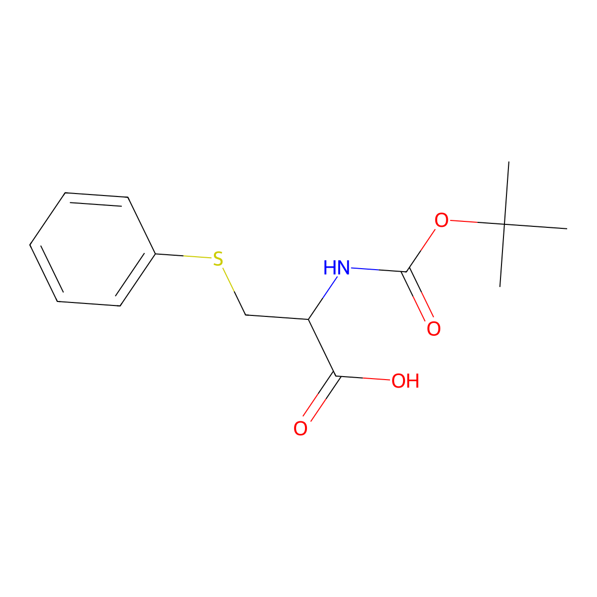 Boc-(S)-phenyl-L-Cys molecular structure, CAS 163705-28-0