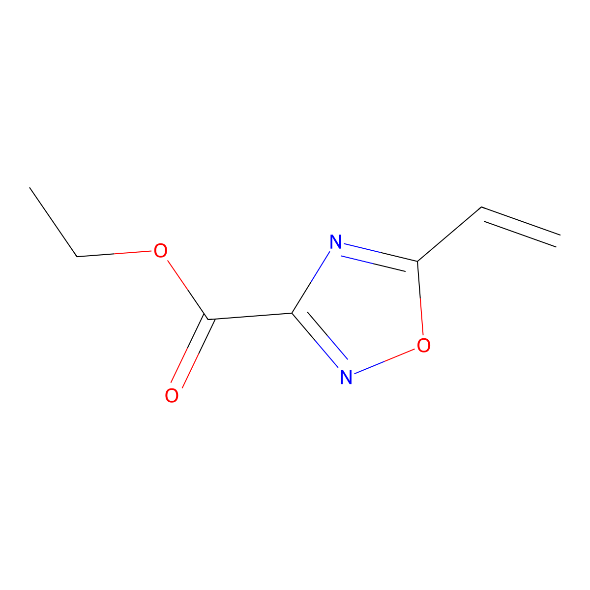 Ethyl 5-ethenyl-1,2,4-oxadiazole-3-carboxylate molecular structure, CAS 163719-78-6